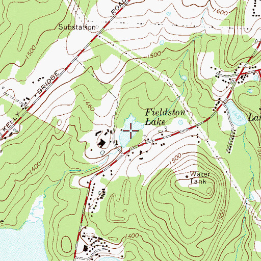 Topographic Map of Fieldston Lake, NY
