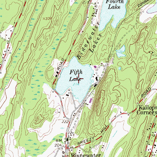 Topographic Map of Fifth Lake, NY