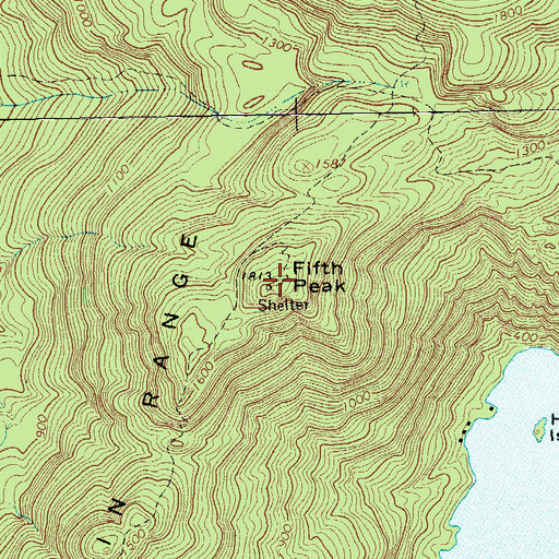 Topographic Map of Fifth Peak, NY