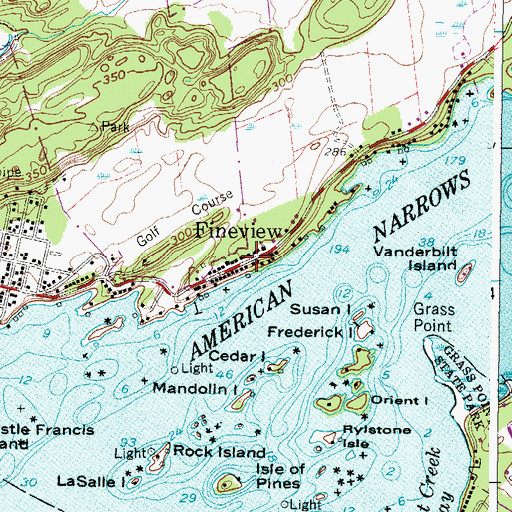 Topographic Map of Fineview, NY