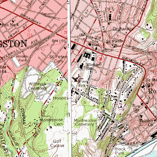 Topographic Map of Sophie G Finn Elementary School, NY