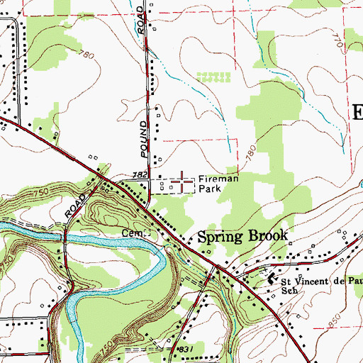 Topographic Map of Fireman Park, NY
