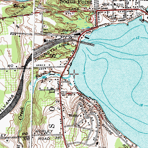 Topographic Map of First Creek, NY