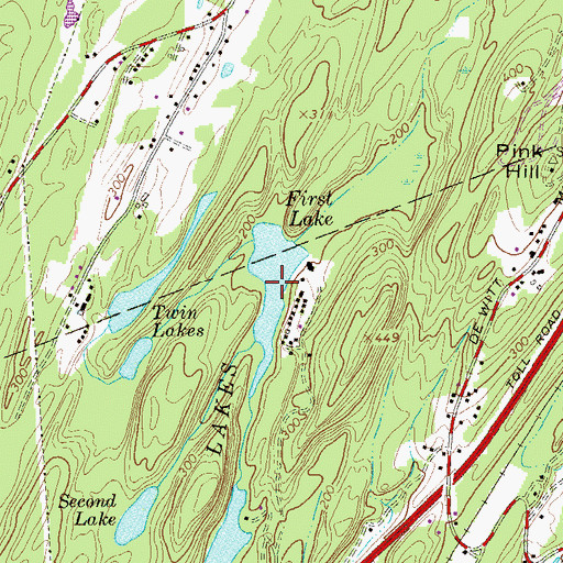 Topographic Map of First Lake, NY