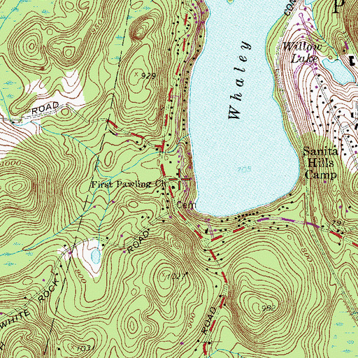 Topographic Map of First Pawling Church, NY