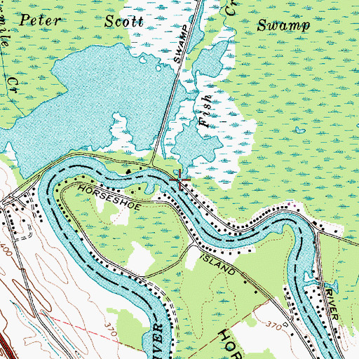 Topographic Map of Fish Creek, NY