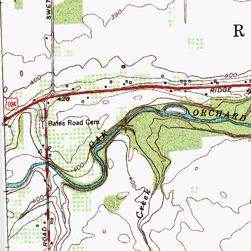 Topographic Map of Fish Creek, NY
