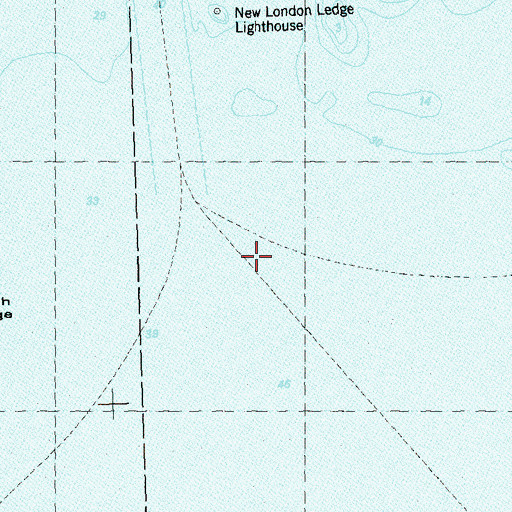 Topographic Map of Fishers Island Ferry, NY