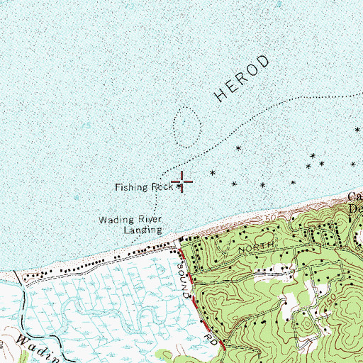 Topographic Map of Fishing Rock, NY