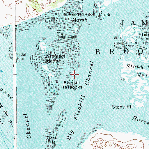 Topographic Map of Fishkill Hassocks, NY