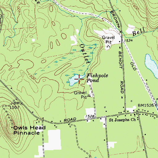 Topographic Map of Fishpole Pond, NY