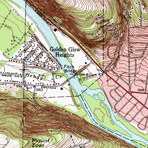 Topographic Map of Fitch Bridge, NY