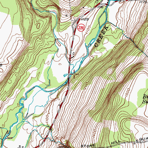 Topographic Map of Five Streams, NY