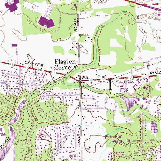 Topographic Map of Flagler Corners, NY