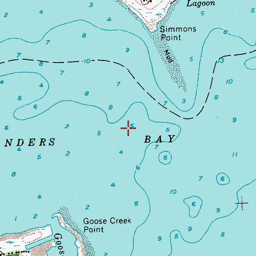 Topographic Map of Flanders Bay, NY