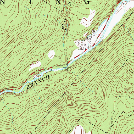 Topographic Map of Flat Brook, NY