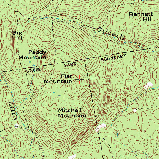 Topographic Map of Flat Mountain, NY