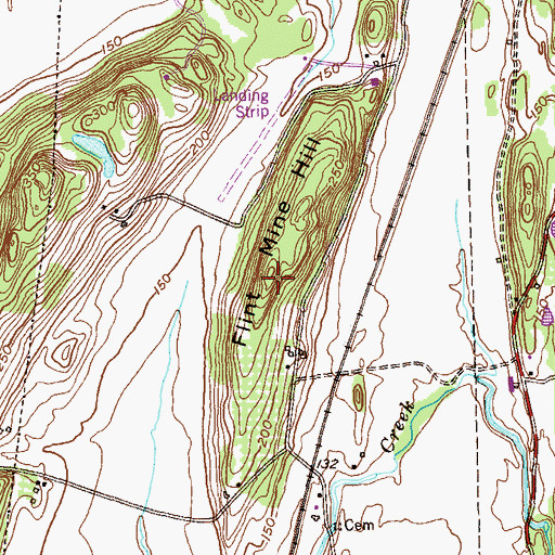 Topographic Map of Flint Mine Hill, NY