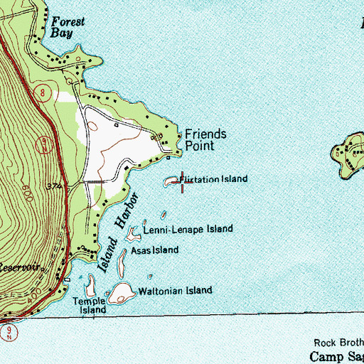 Topographic Map of Flirtation Island, NY