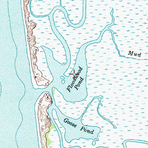 Topographic Map of Floodwood Pond, NY