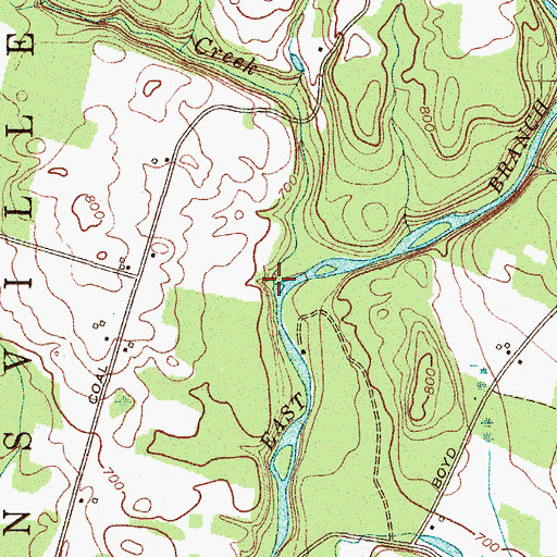 Topographic Map of Florence Creek, NY