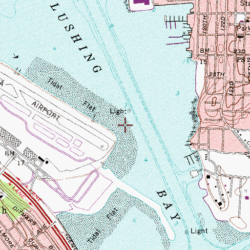 Topographic Map of Flushing Bay, NY
