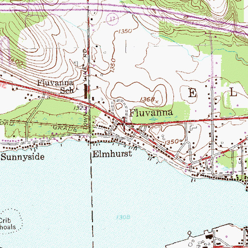 Topographic Map of Fluvanna, NY
