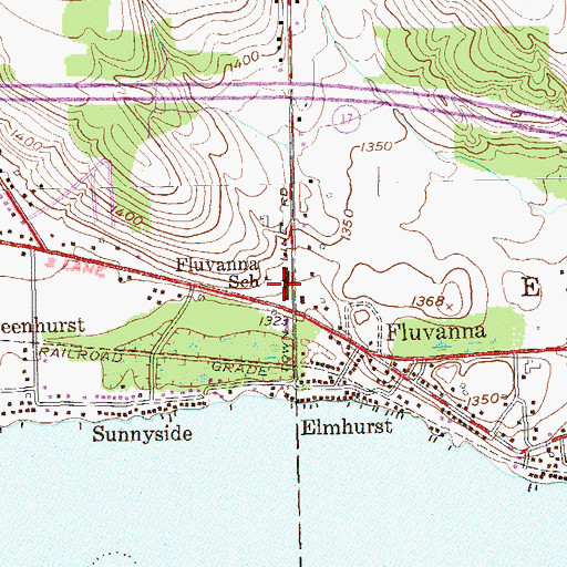 Topographic Map of Fluvanna School, NY