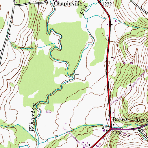 Topographic Map of Fly Brook, NY