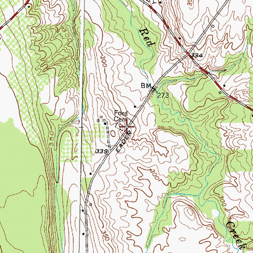 Topographic Map of Community Burial Ground, NY