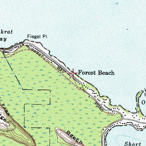 Topographic Map of Forest Beach, NY