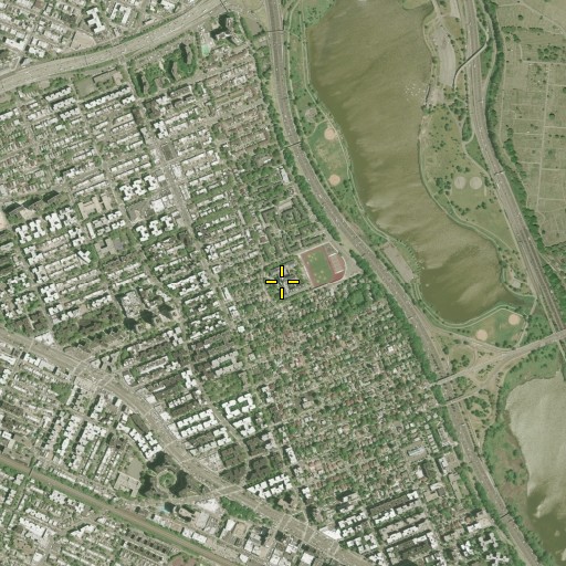 Aerial/Satellite Image of Forest Hills High School, NY