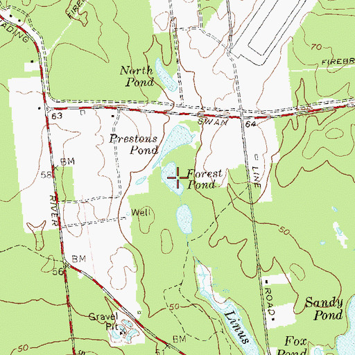 Topographic Map of Forest Pond, NY