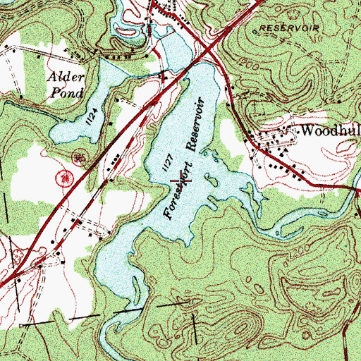 Topographic Map of Forestport Reservoir, NY