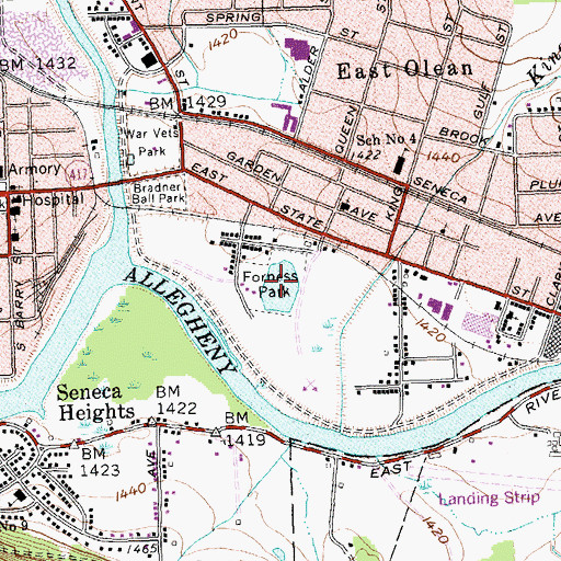 Topographic Map of Forness Park, NY