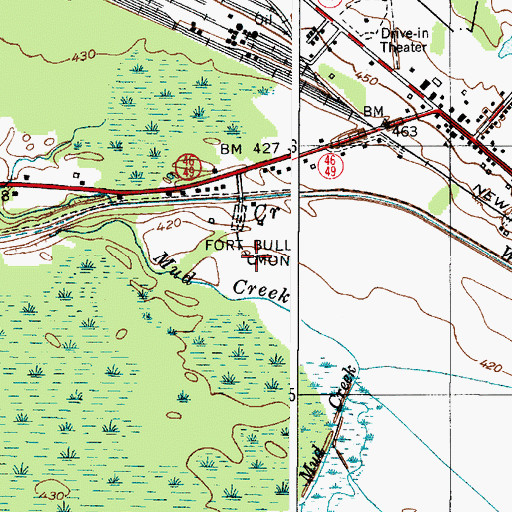 Topographic Map of Fort Bull Monastery, NY