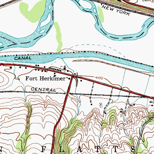 Topographic Map of Fort Herkimer, NY