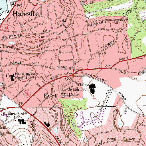 Topographic Map of Fort Hill, NY