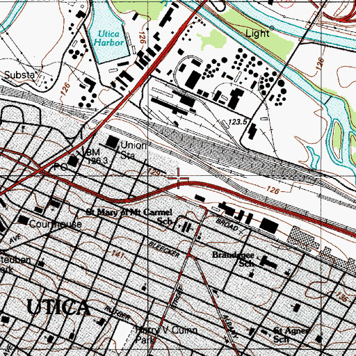 Topographic Map of Fort Schuyler Park, NY