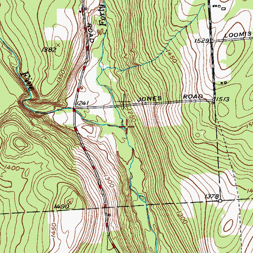 Topographic Map of Forty Brook, NY