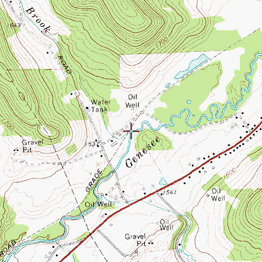 Topographic Map of Foster Brook, NY