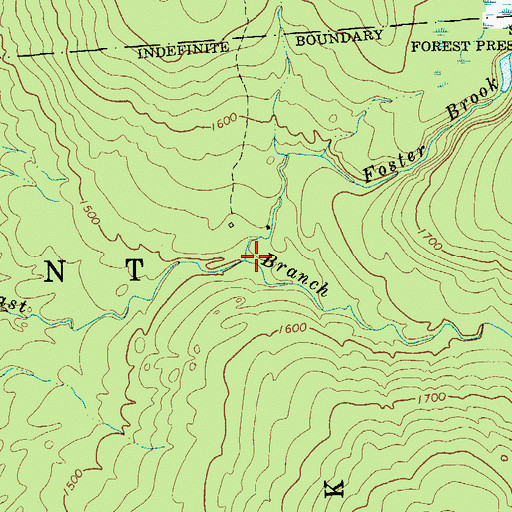 Topographic Map of Foster Brook, NY