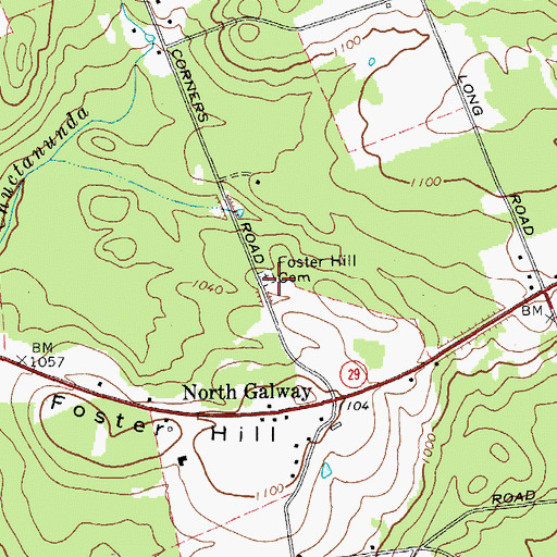 Topographic Map of Foster Hill Cemetery, NY
