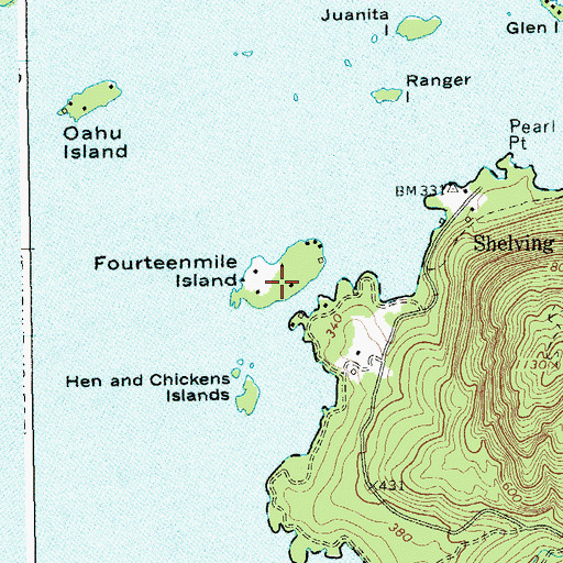 Topographic Map of Fourteenmile Island, NY