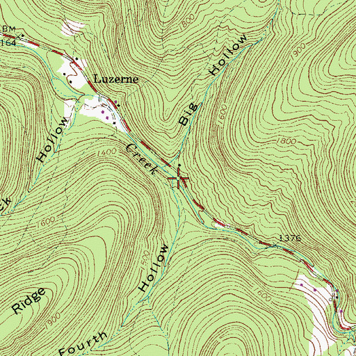 Topographic Map of Fourth Hollow, NY