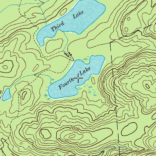 Topographic Map of Fourth Lake, NY
