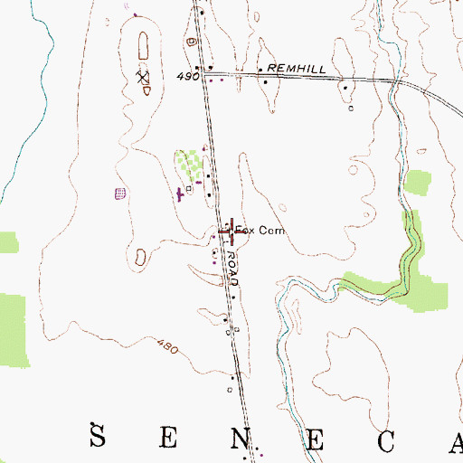 Topographic Map of Fox Cemetery, NY