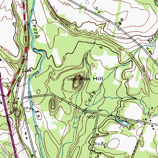 Topographic Map of Fox Hill, NY