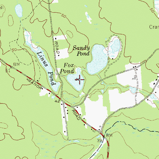 Topographic Map of Fox Pond, NY