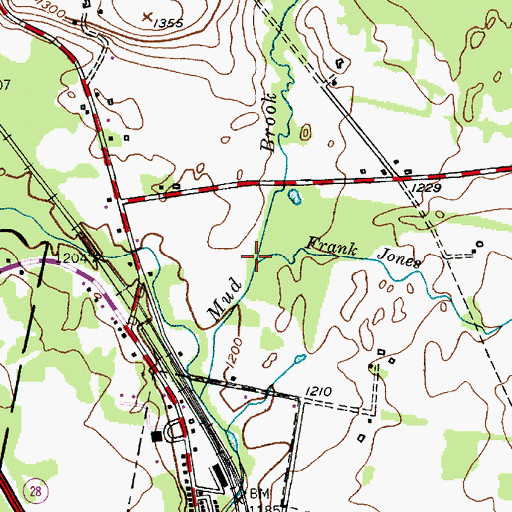 Topographic Map of Frank Jones Brook, NY